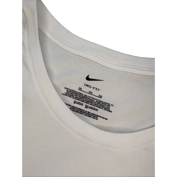 (2) Nike DriFit white cotton T-shirts - 2XL - Picture 2 of 5